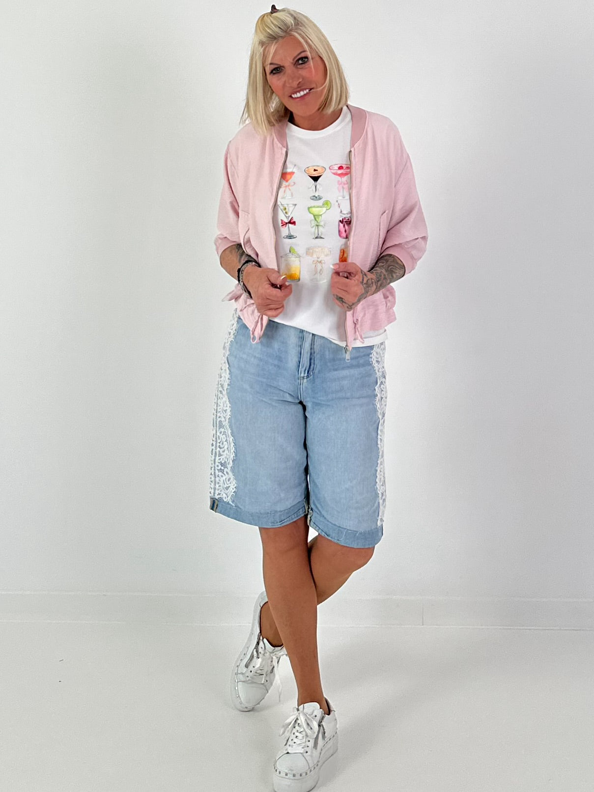 Light Blouson with Tie Detail - Pink