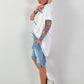 Long T-Shirt Luck - white