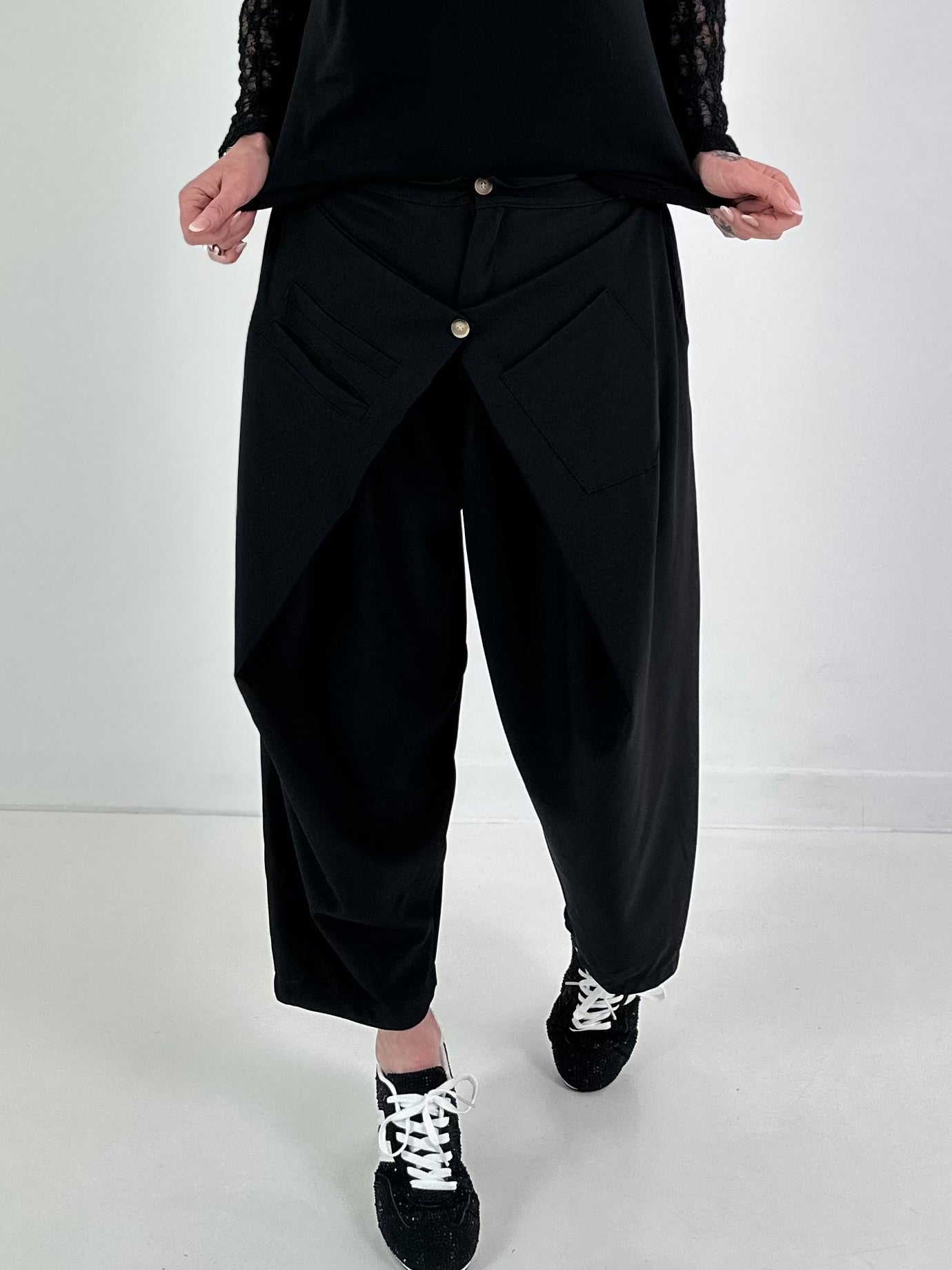 Broek met overknee trui - zwart