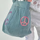 Jeans Shopper mit Pailletten Details - blau