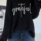 Trui Grateful - zwart