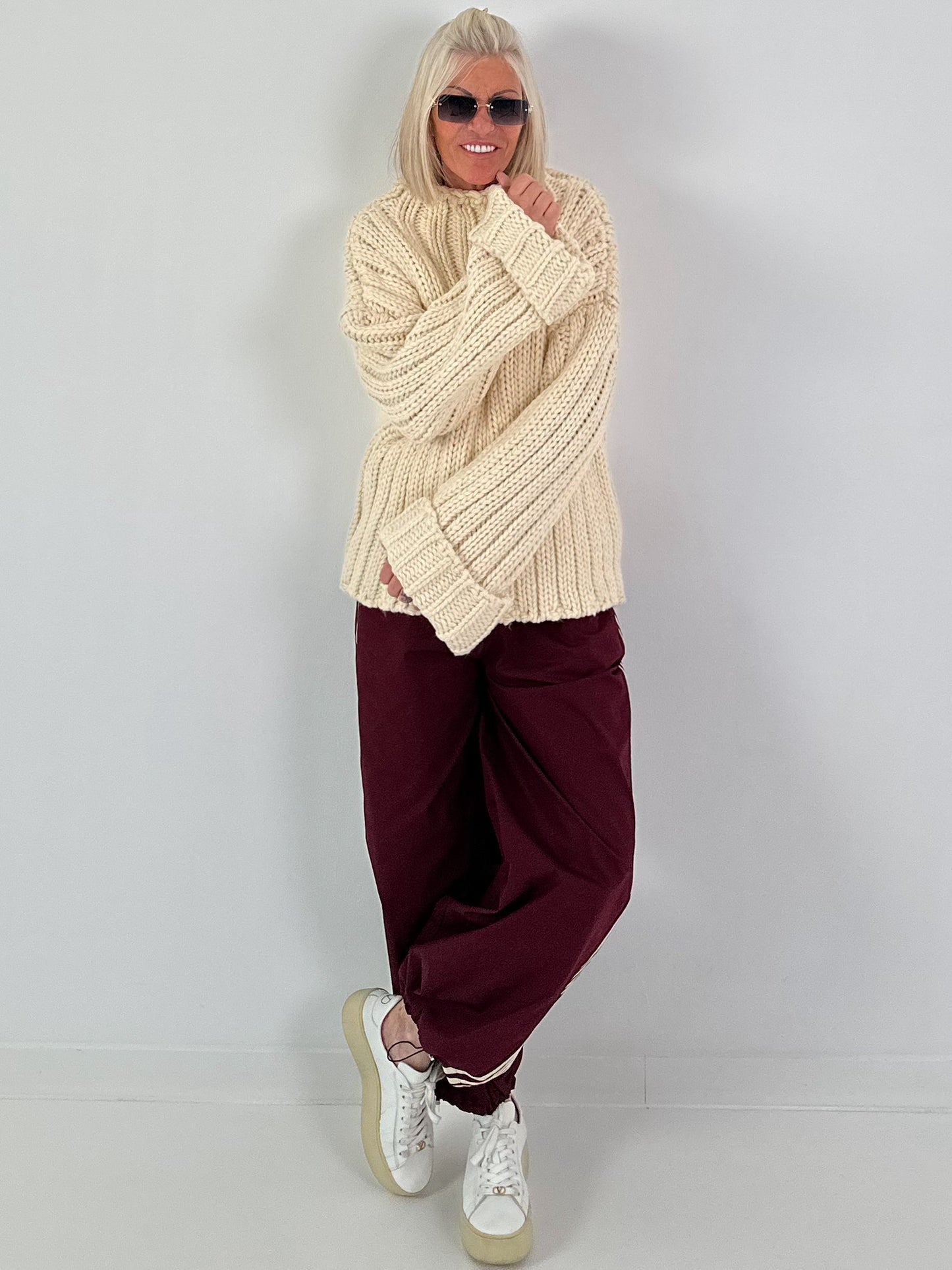 Chunky knit sweater - beige