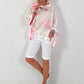 Korte broek met elastische tailleband - wit