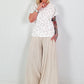 Sweat-Palazzo Hose - beige