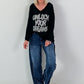 Oversized Shirt Unlock Your Dreams - Black