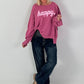 Jeans with double waistband and leopard details - denim-grey