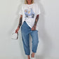 T-Shirt Vespa - white-light blue