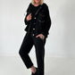 Jacke mit goldenen Nieten-Details - schwarz
