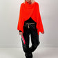 Poncho Pullover Model "Soul Warmer" - orange