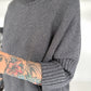 Strickpullover mit Turtleneck - anthrazit