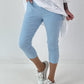 Capri Hose mit Bindeband - hellblau