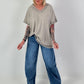 Shirt mit Cut-Out Details - taupe