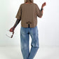 T-shirt with seam details - taupe