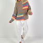 Pullover Modell "Rainbow Dream Knit" - taupe