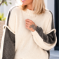 Pullover Two Colors - beige-mokka