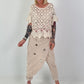 Crochet T-shirt with pattern - beige