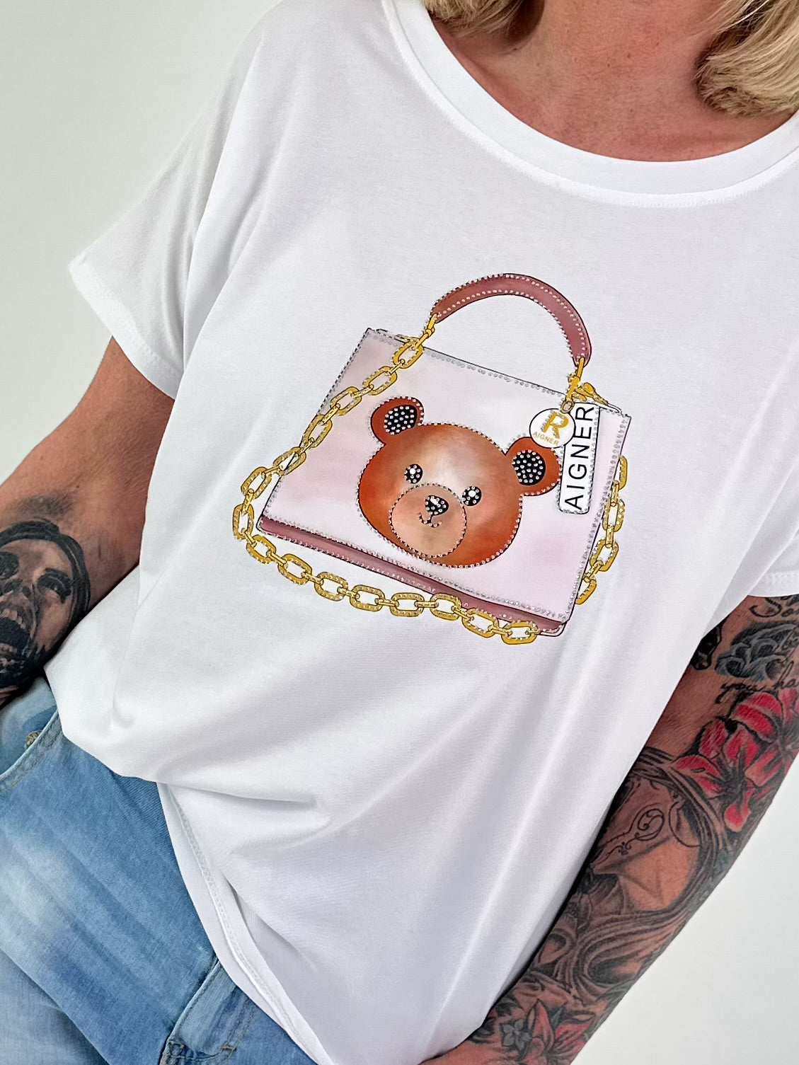 T-Shirt Bag & Bear - white