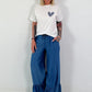 T-Shirt Amour Leo - white-light blue