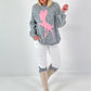 Sweater model "Nala" - gray-pink