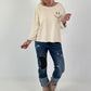 Sweatshirt mit Leo-Print - beige