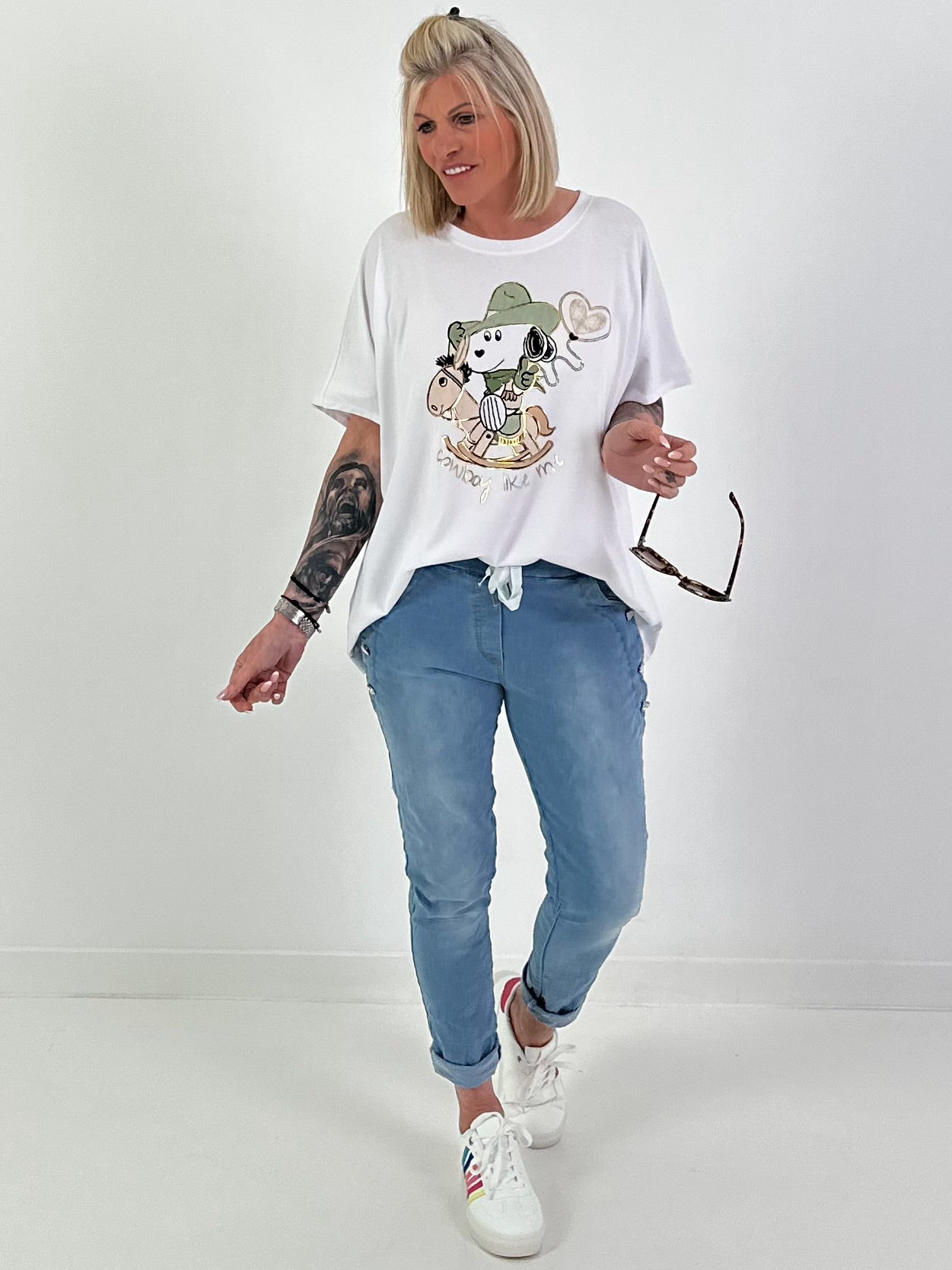 T-Shirt Cowboy - white