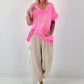 T-Shirt Smile - neon pink