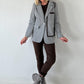 Blazer mit Statement Patch - grau
