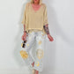 Strickpulli mit Lurex - beige