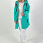 Mantel Modell "Flower Hope" - türkis