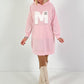 Long Hoodie/Kleid Modell "Edition M" - rosa