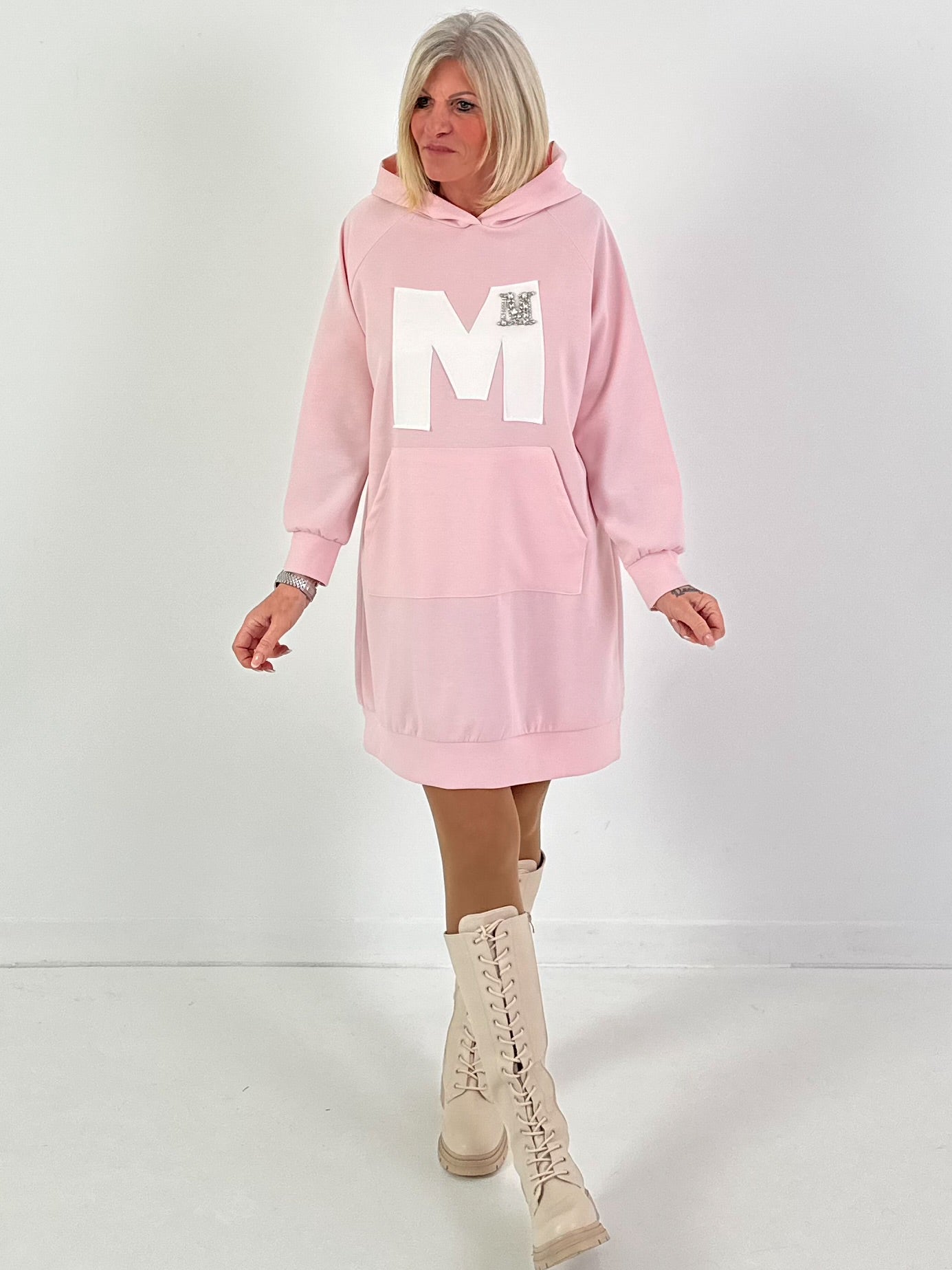 Long Hoodie/Kleid Modell "Edition M" - rosa