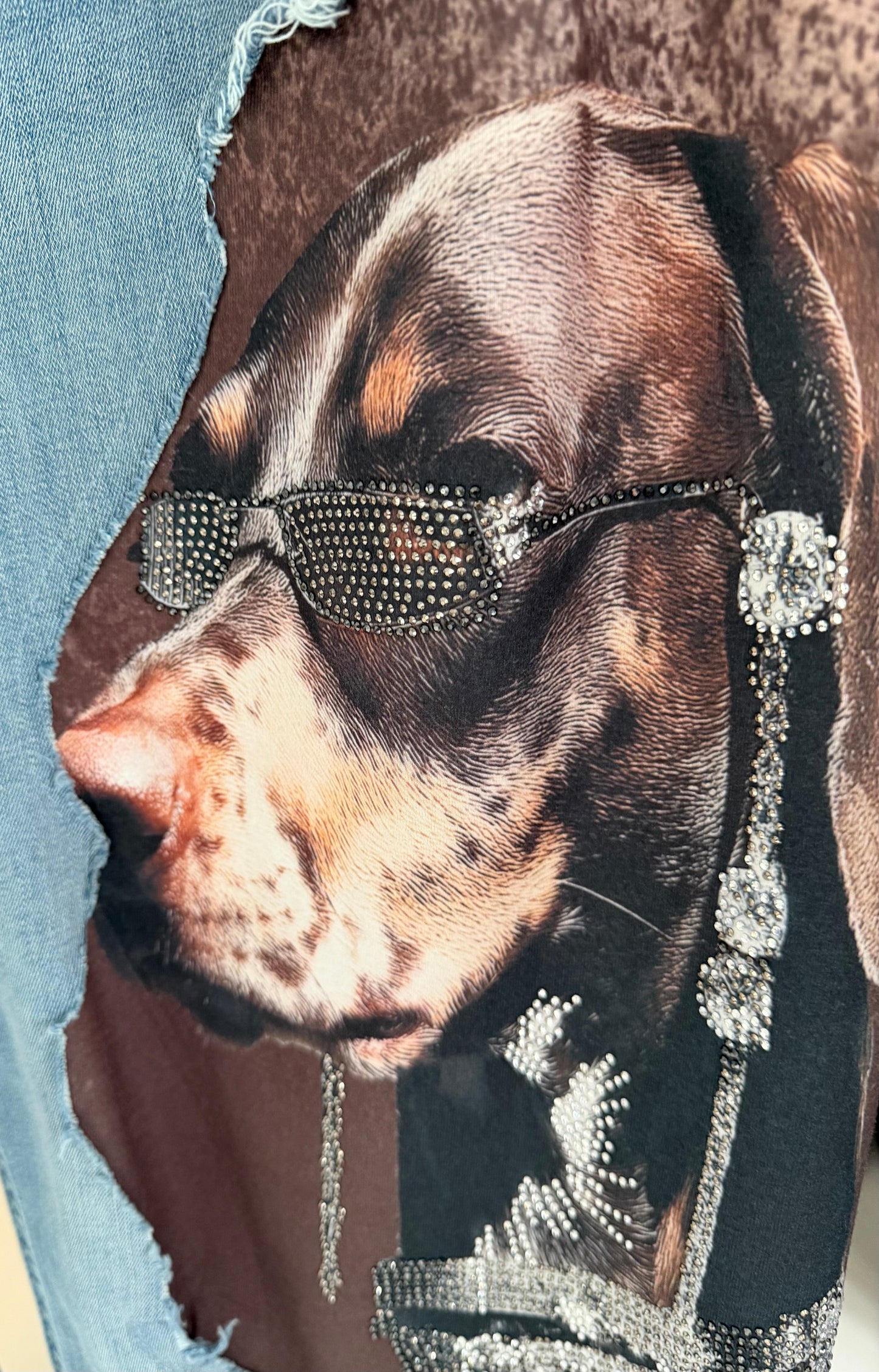 Jogg-Jeans im Used Look Dog - denim