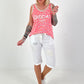 Leo Tanktop mit Strassdetails - beige-mehrfarbig