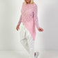 Asymmetrisches Shirt Modell "Lace Layer" - rosa ( lieferbar ab ca. 11.12.25)