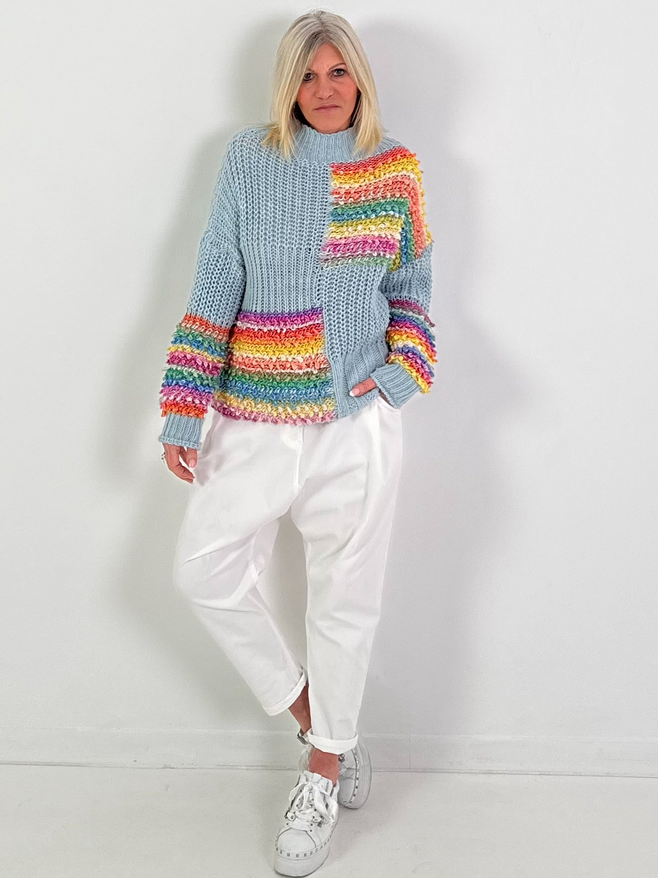 Pullover Modell "Rainbow Dream Knit" - hellblau