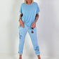 T-Shirt with Back Tie - Light Blue