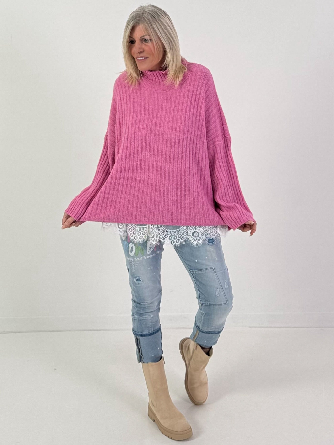 Pullover Modell "Feather Touch" - candy