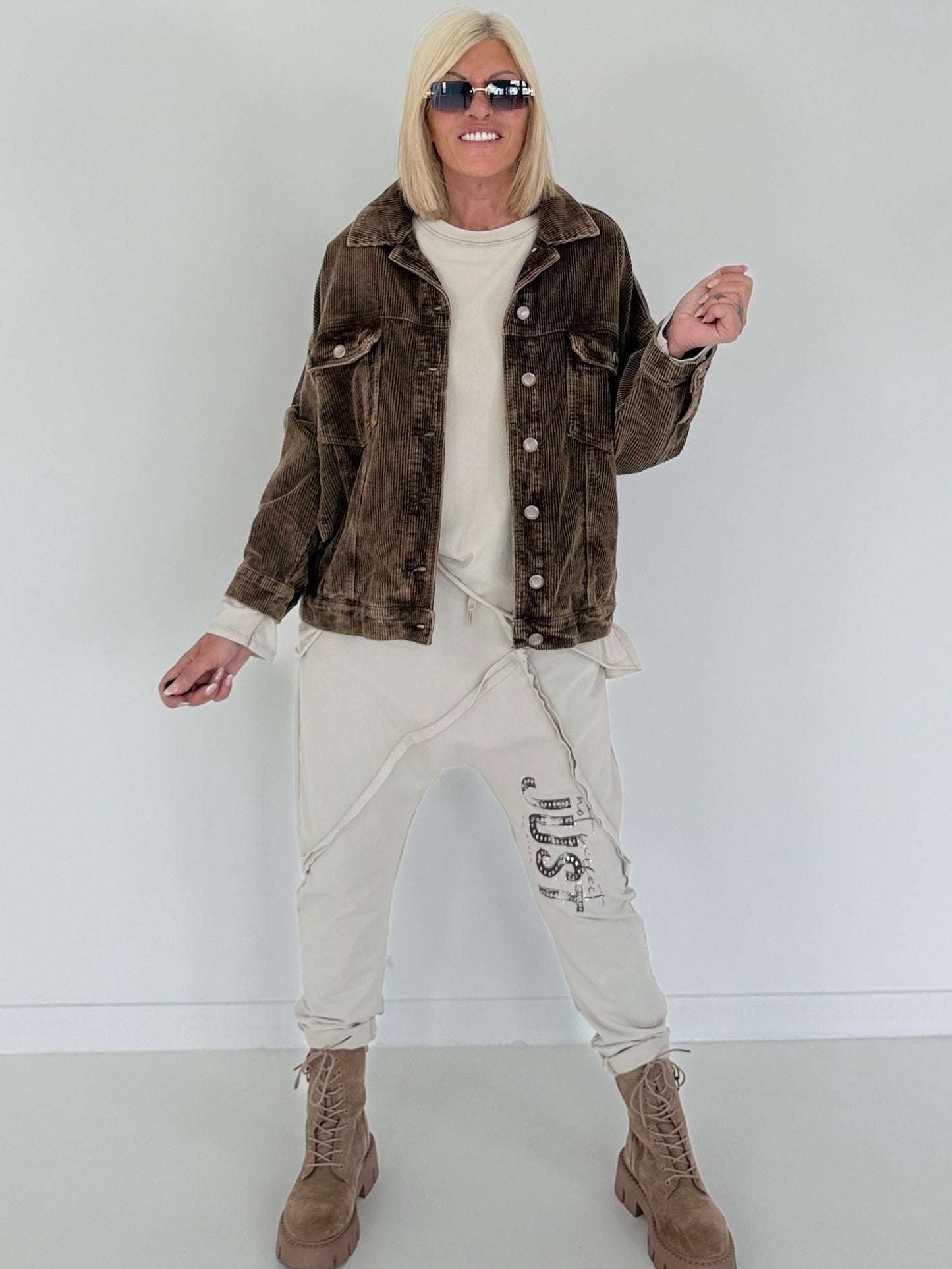 Oversized Kordjacke - schoko