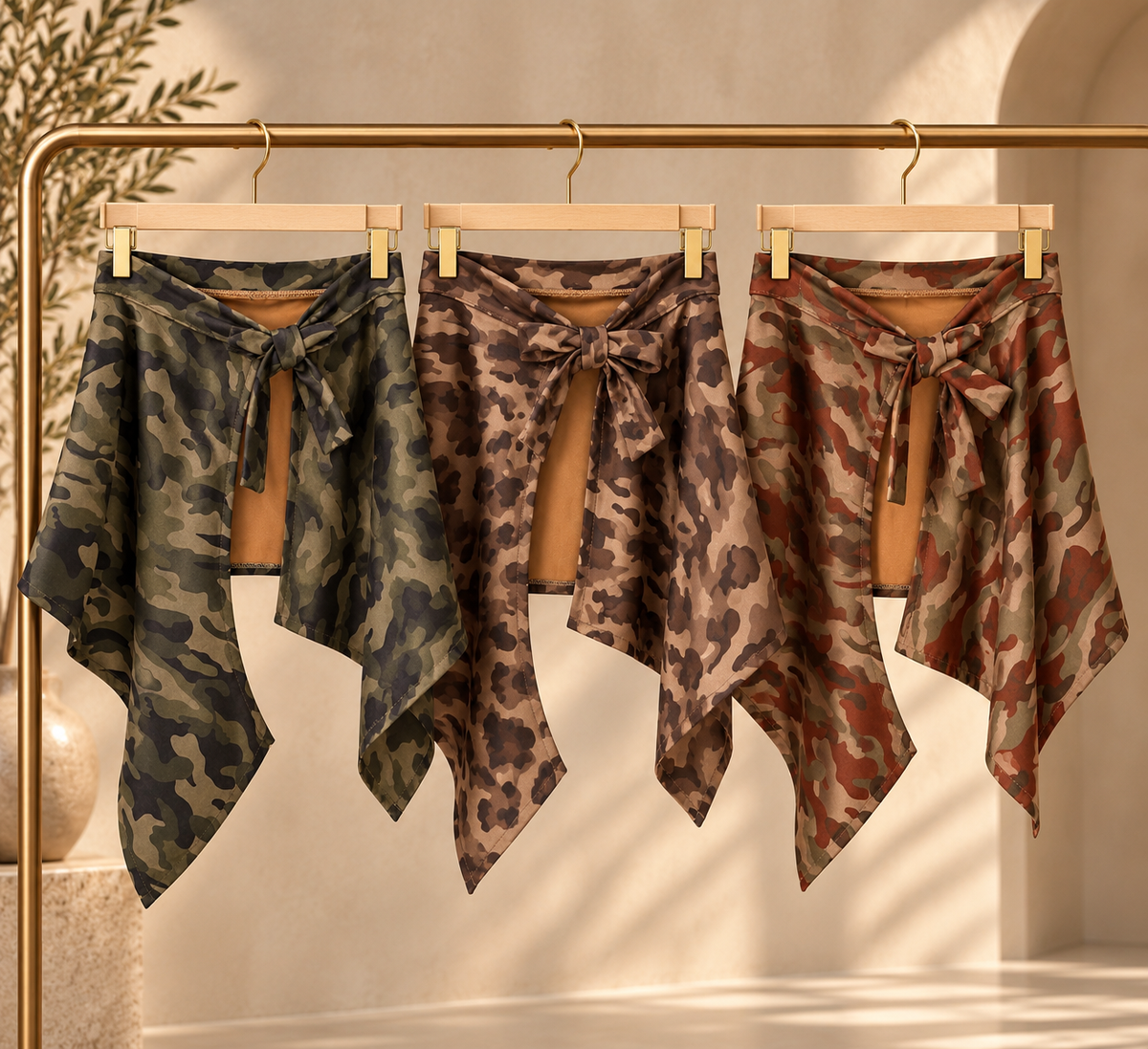 Waist Wrap in Wildlederoptik Camouflage - 3 Farben
