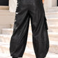 Vegane Lederballonhose - schwarz
