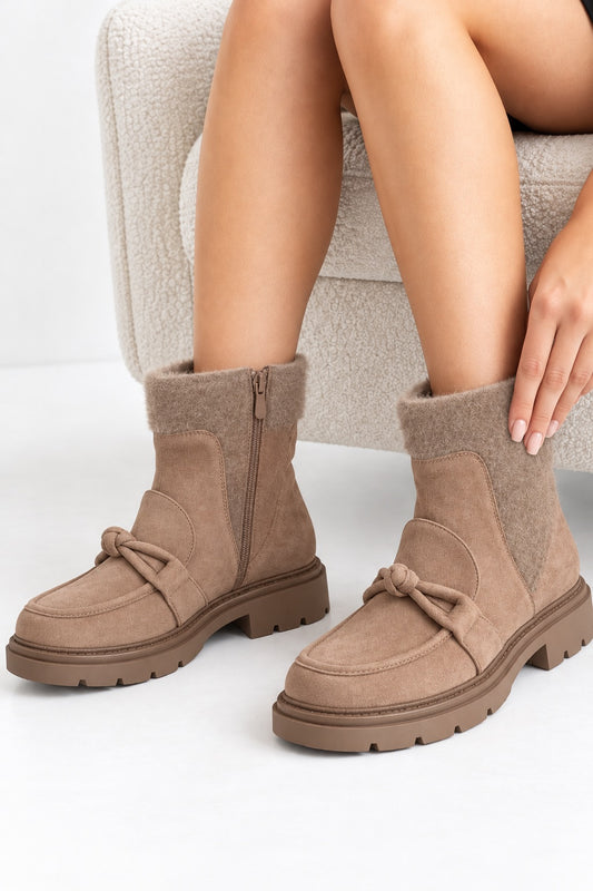 Loafer-Bootie - beige