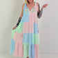 Ibiza Maxikleid - rosa-mint-hellblau