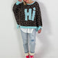 Sweater model "Hi Cat" - leo-light blue