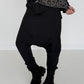 Baggy Hose mit Patten - schwarz
