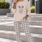 Pullover with rhinestone comic motif - beige