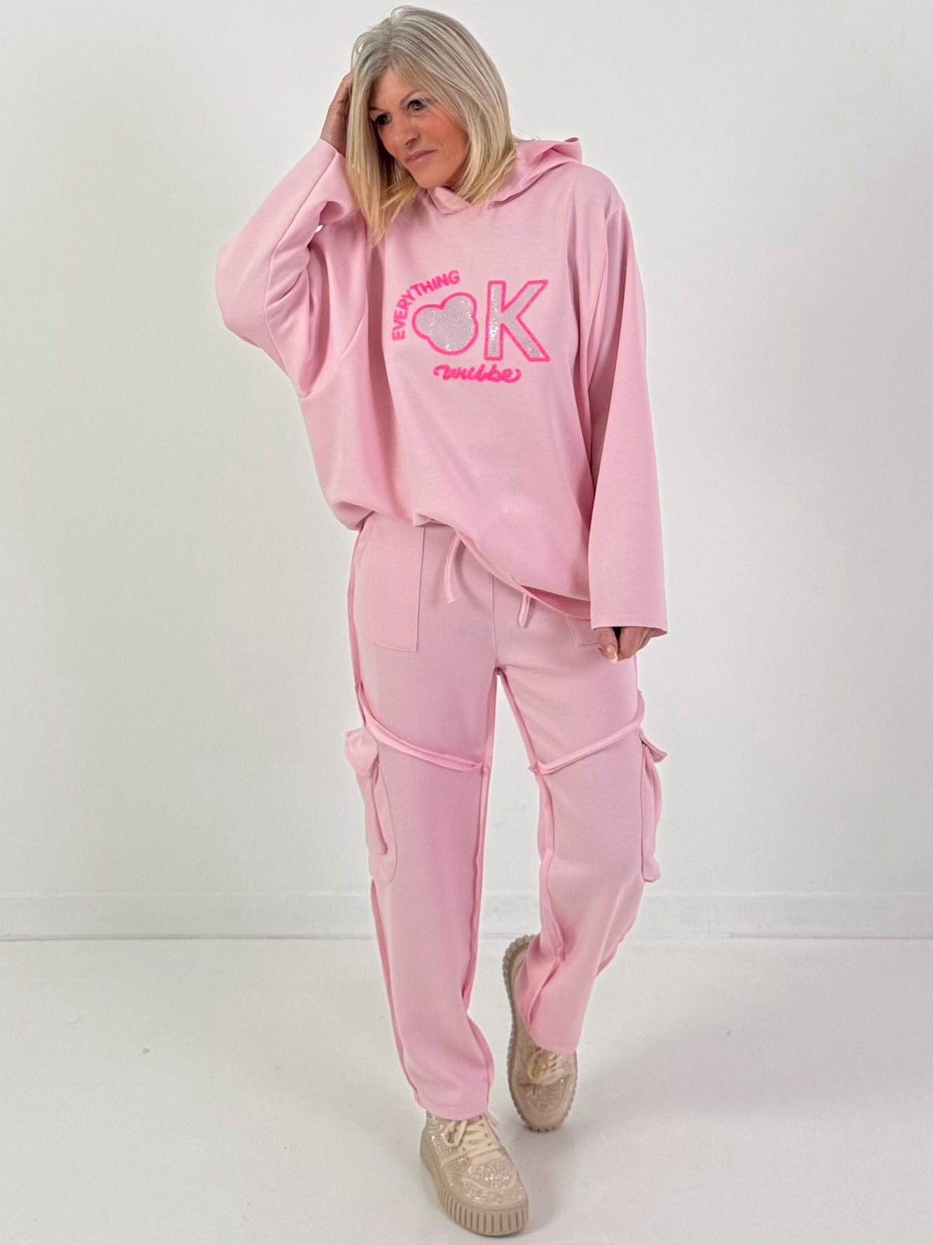 Hoodie Modell "Blush Motion" - rosa