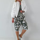 Ballon Jacke mit raffiniertem Kragen - weiss