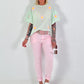 Blusenshirt met pofmouwen - mint