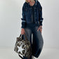 Lässiges Sweatshirt im Used-Look - marine