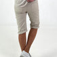 Shorts with patches - beige